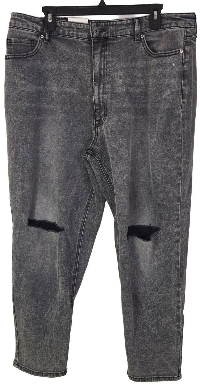 True Craft Mom Jean Women's 16WR BLACK High Waist Distressed Relaxed Fit Retro